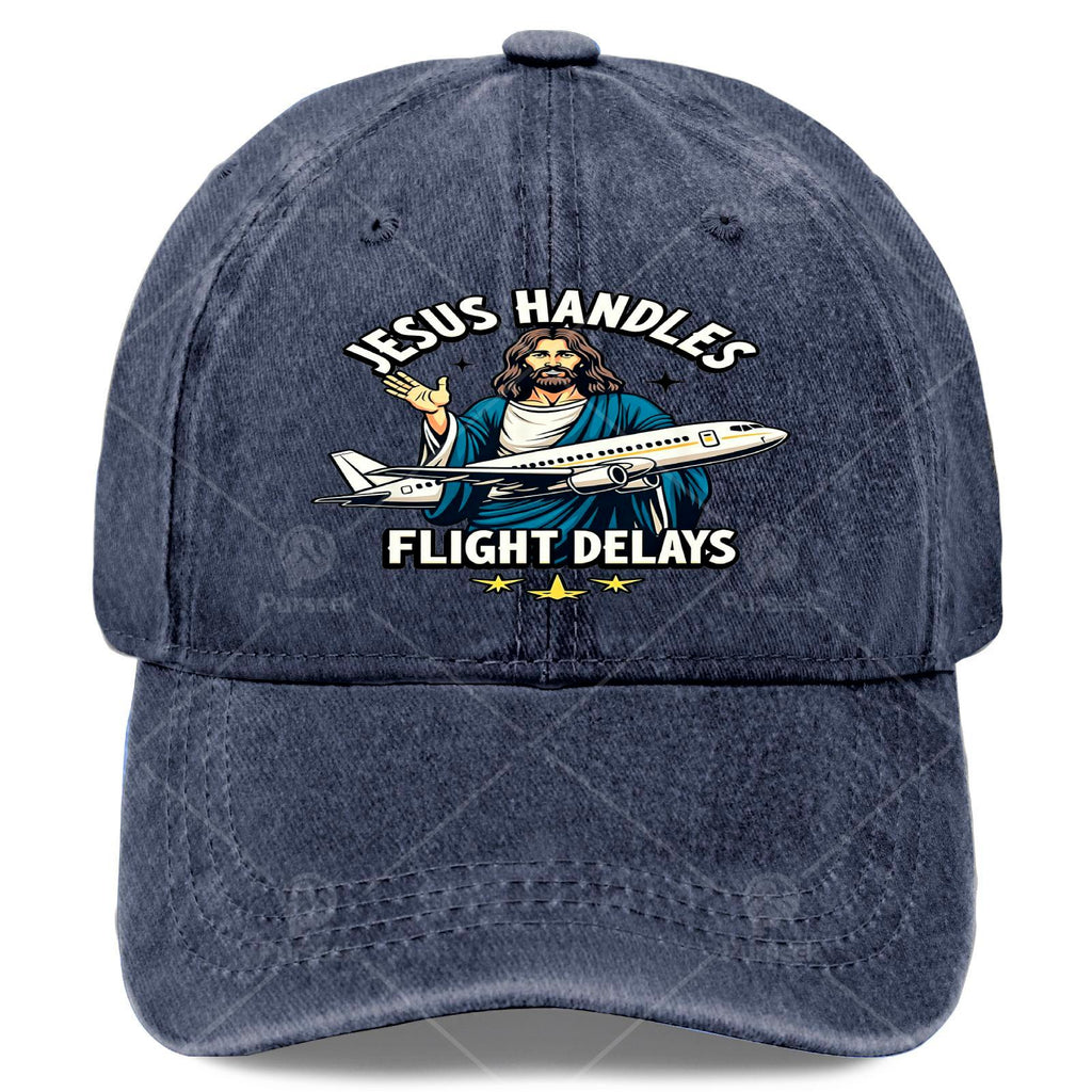 Unisex Fashion Washed-Out Baseball Shirt, Themed Around Faith And Travel Delays