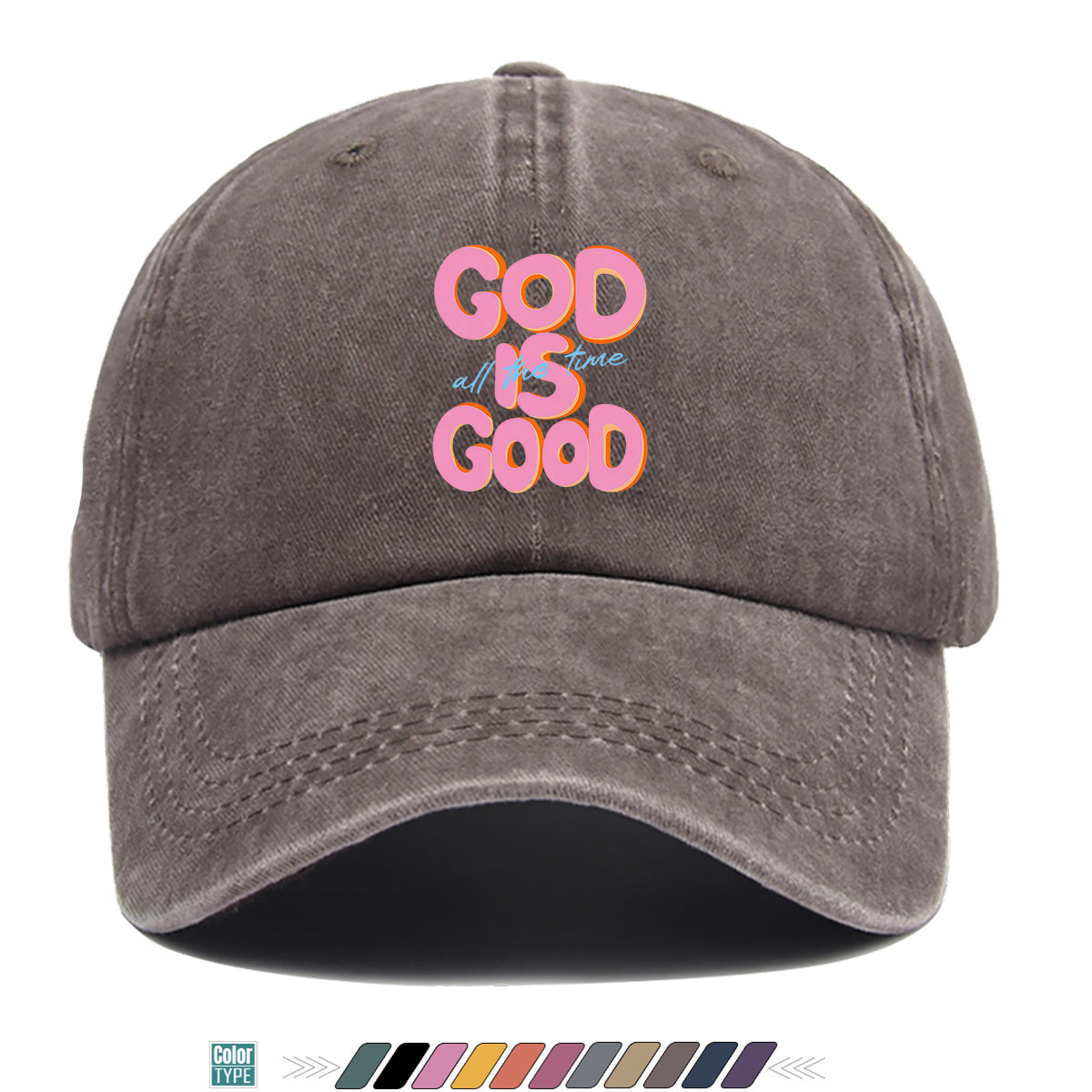 1pc "GOOD IS GOOD" English Phrase Art Print Baseball Cap, Trendy Fashion Letter Design Duckbill Hat, Unisex Adjustable Sun Hat, Street Casual Versatile Sun Cap, Suitable for Daily Outings, Travel Vacation, Outdoor Sports, Friends Gathering