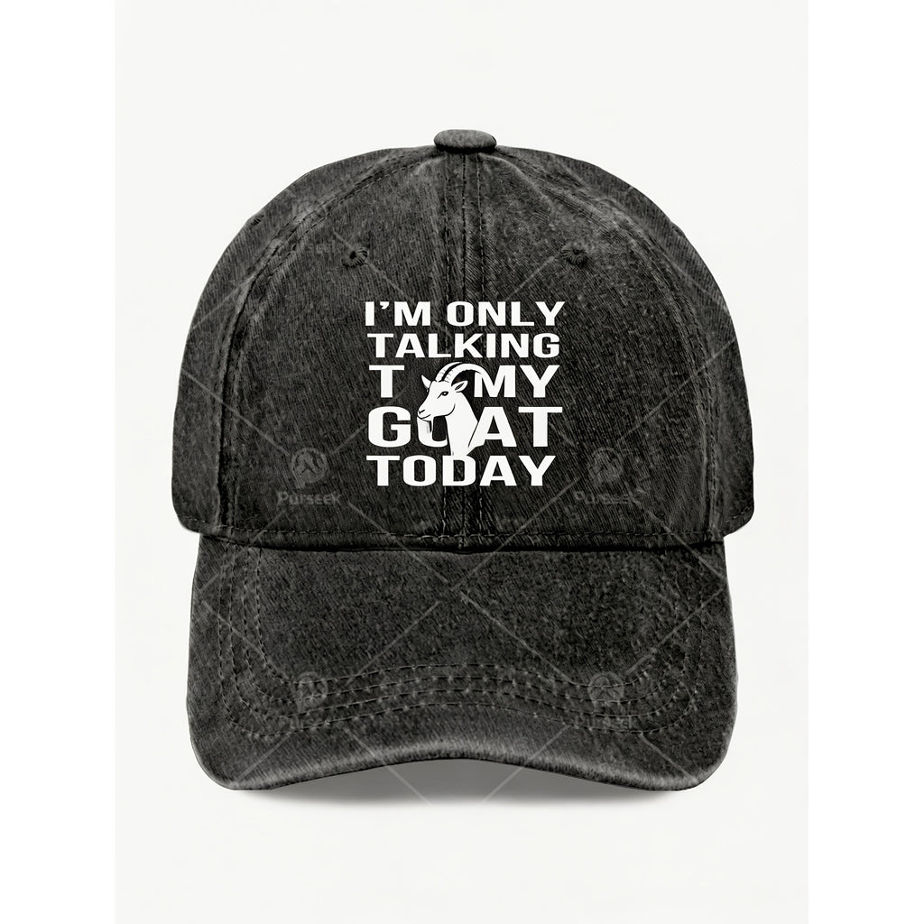 Funny Goat Quote Cap for Men Women Vintage Casual Street Style Hat for Anniversary And Celebration