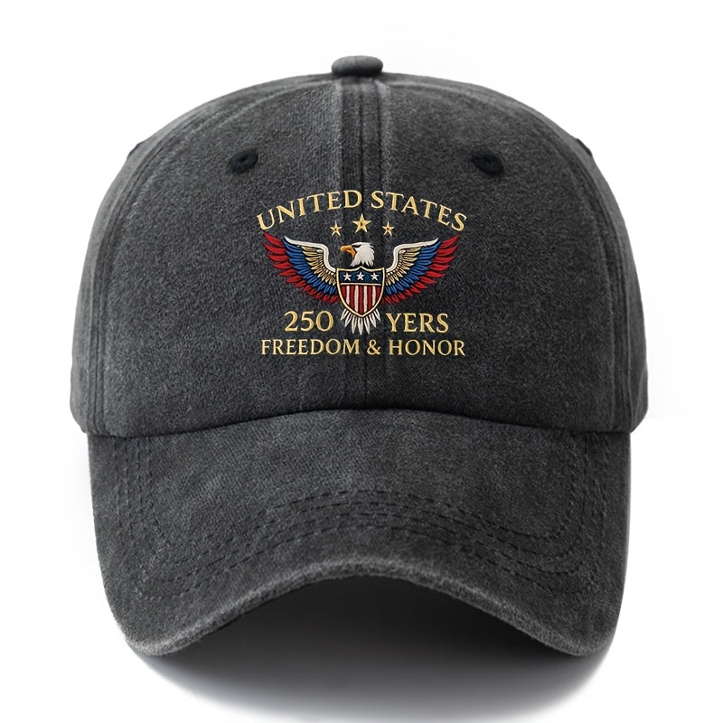A Unisex Fashionable and Versatile Printed UNITED STATES Eagle Baseball Cap, Featuring a Classic Vintage Washed Outdoor Lightweight Curved Brim. This Trucker Baseball Cap Is Suitable for Casual Occasions Such as Outdoor Vacations