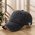 Tiger Head Logo Patch Baseball Cap Classic Washed Distressed Vintage Duckbill Cap Soft Comfortable Sweat-Absorbent Breathable Hat Outdoor Leisure Sports Mountaineering Camping Fishing Hat Streetwear Hip Hop Hat