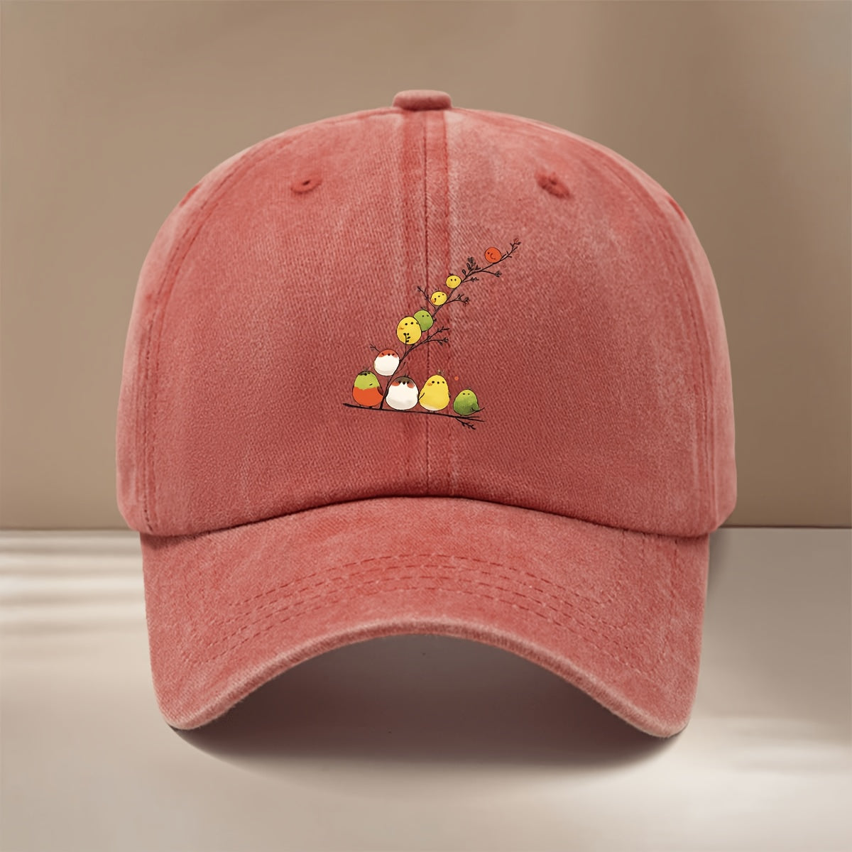 This Is a Baseball Cap with a Pattern of Chubby Little Birds, Personalized, Fashionable, Adjustable in Size, Hip-Hop Hat, Unisex, Comfortable And Lightweight Duckbill Cap, Suitable for Outdoor Sports, Dinners, Camping