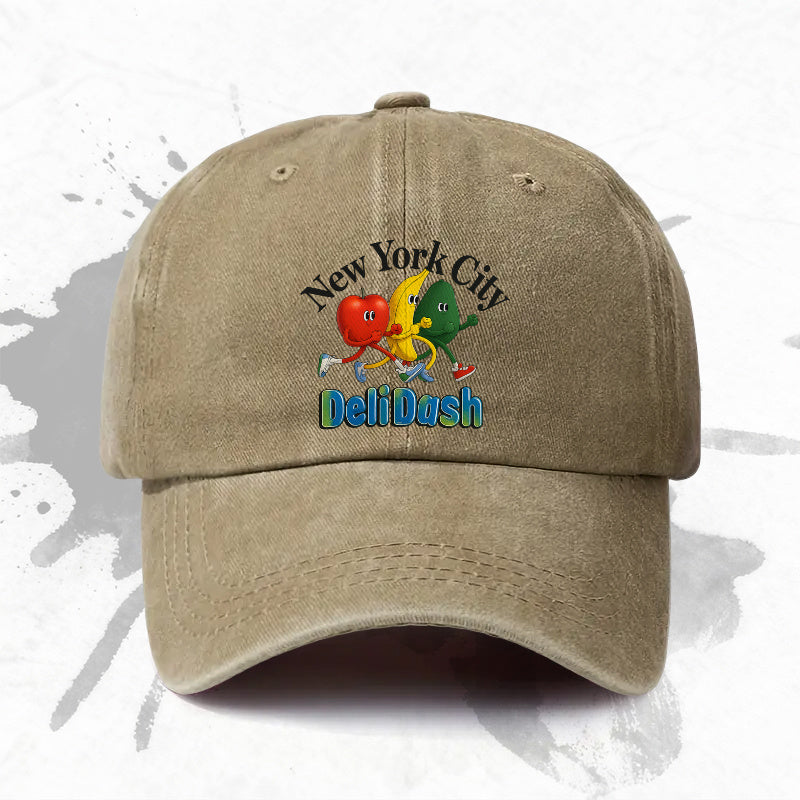 1pc, Adjustable Baseball Cap with 'Fruit Running' Design, Lightweight Printed Craft Women'S Hat, 'Fruit Sports' Men'S Trendy Cap, Ideal Gift for Weddings, Parties, Birthdays