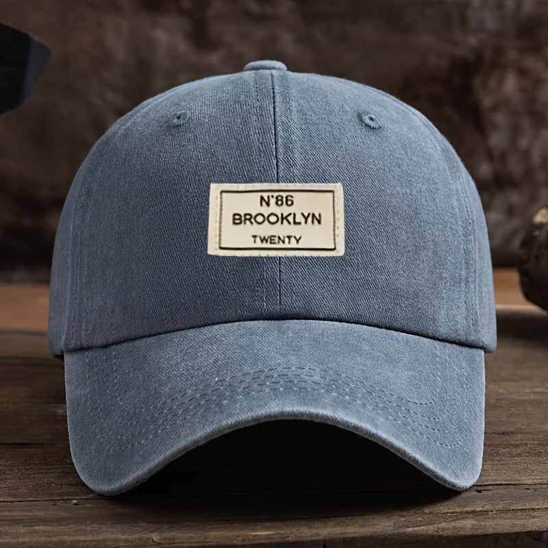 Men'S American Vintage Baseball Cap, Stylish And Versatile, Adjustable Curved Brim Duckbill Hat for Outdoor Fashion
