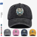 1pc Wolf Head Art Print Baseball Cap, Personalized Animal Pattern Design, Unisex Duckbill Hat, Wearing Makes You Look Slimmer And Smaller Face, Adjustable Size, Fashion Street Style, Daily Casual Versatile, Outdoor Activities, Shopping, Parties