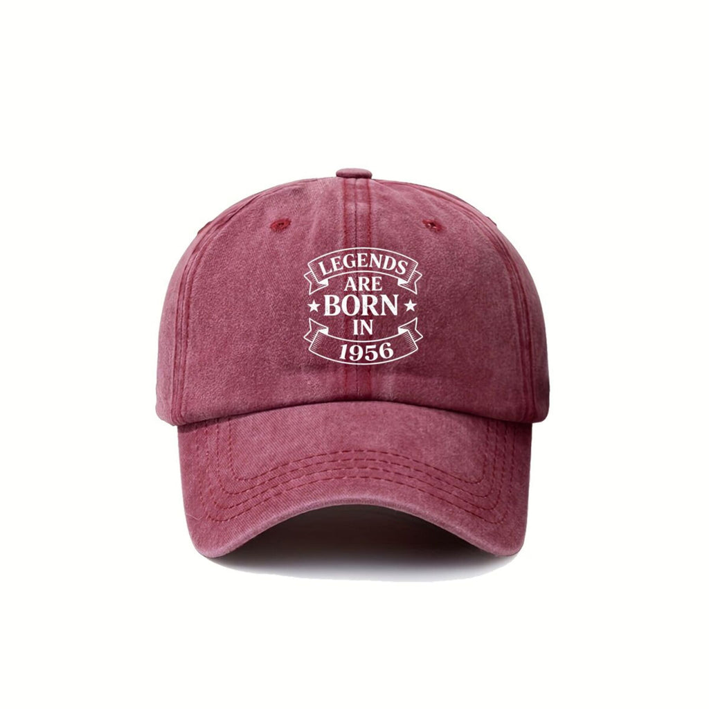 1956s Are Born Vintage Retro Baseball Cap - Unisex Adjustable Pull-String Hat with 1956 Print, Machine Washable Sun Suitable for Outdoor Sports, Casual Wear & Nostalgic Gift for Men and Women