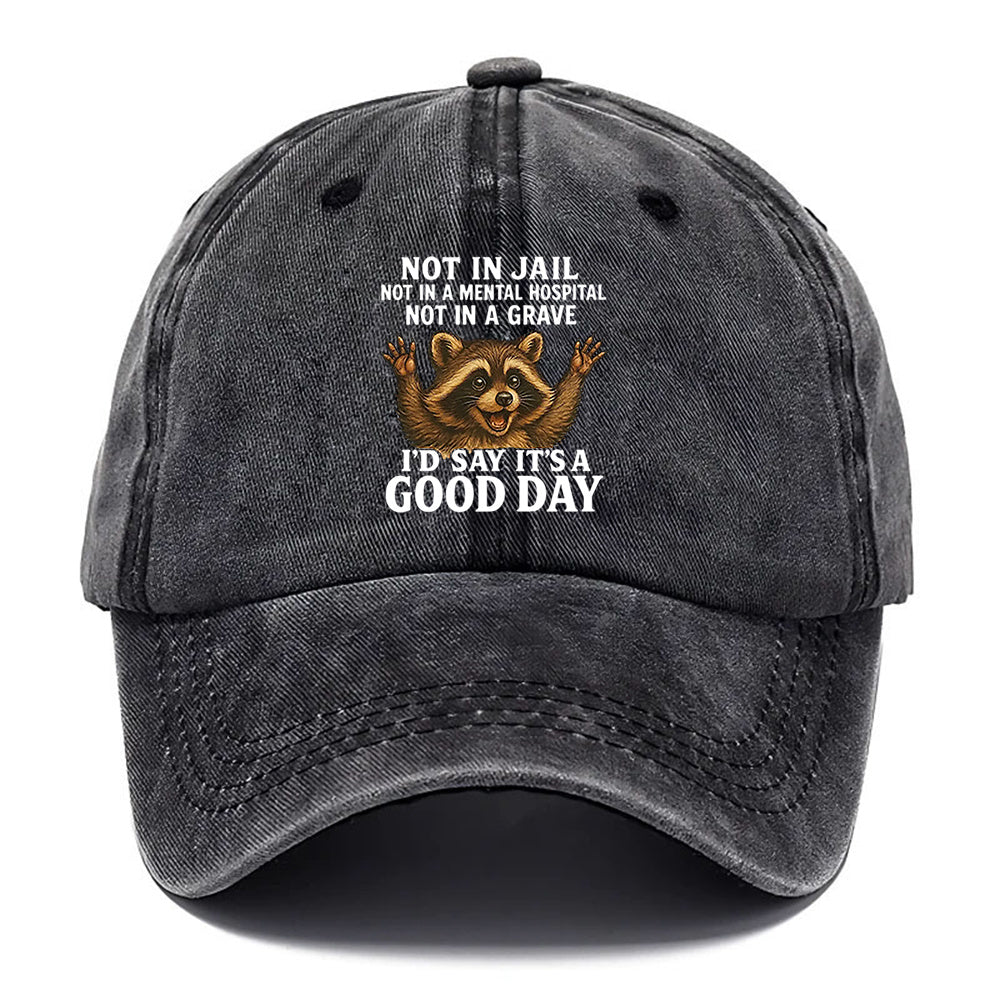 Animal-themed Hat | 1, Women's Hat, Men's Outdoor Hat, "It's a Good Day" Hat, Dad Hat, Breathable Baseball Cap, Adjustable Style Hat, Suitable for All Occasions, Curved Brim Design, Outdoor Style Hat, All-season Style