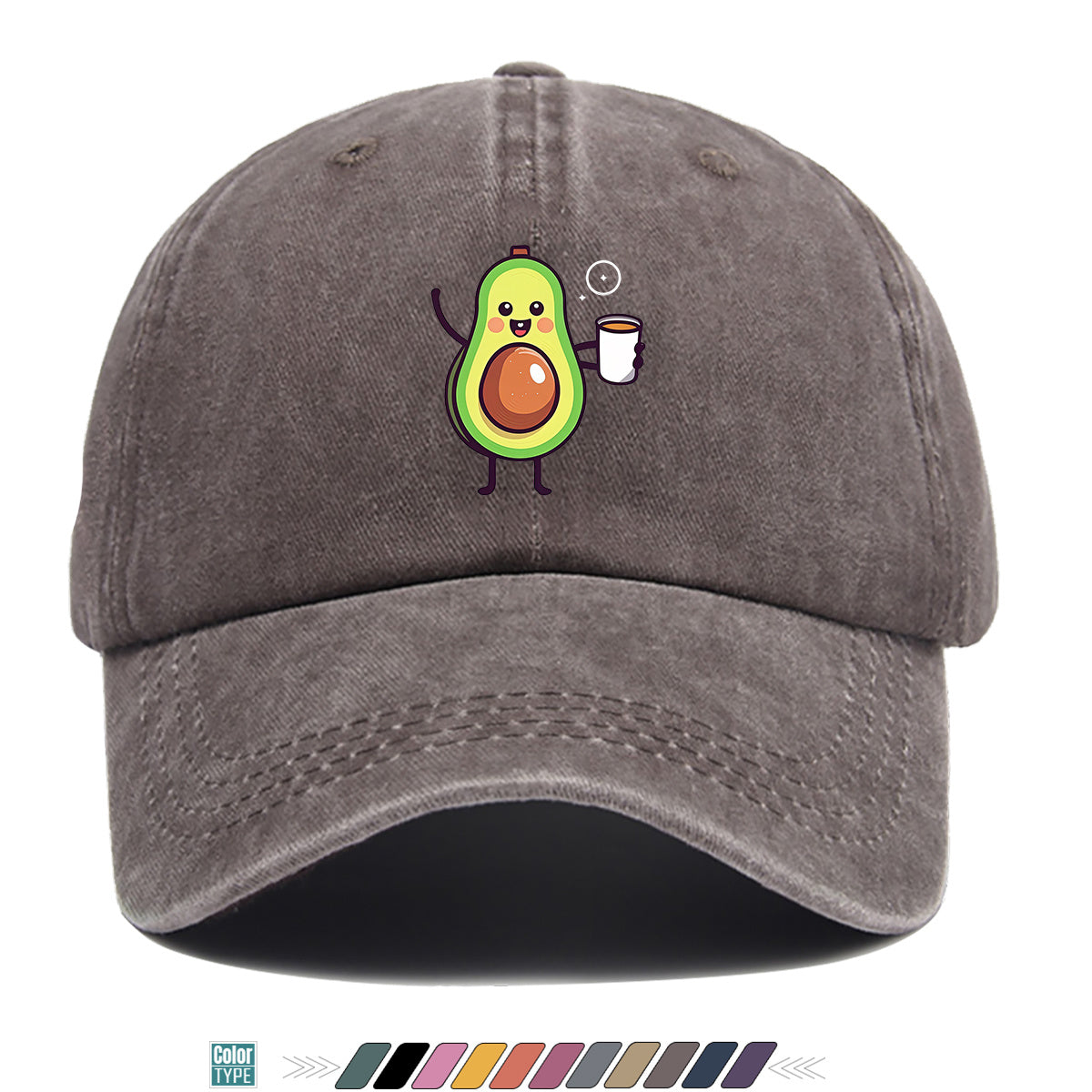 1pc Avocado Cartoon Print Baseball Cap Cute Smiling Fruit Pattern Sun Hat Fashionable Fun Sunshade Hat Unisex Adjustable Duckbill Cap Couple Outing Hat Girlfriend Shopping Hat Outdoor Picnic Hat Beach Vacation Hat Daily Casual Hat Sports Fitness Hat