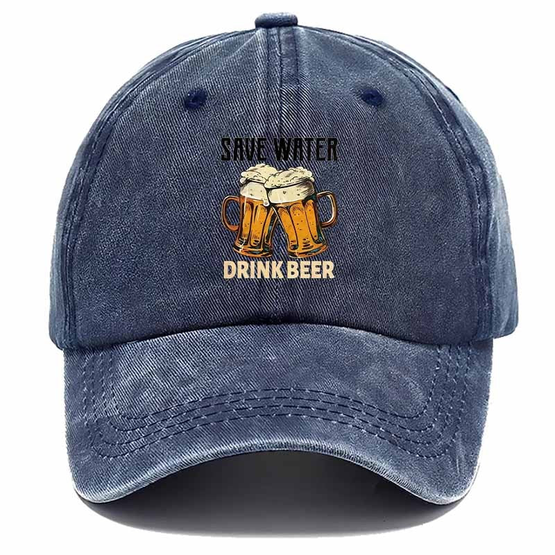 Retro Baseball Cap with Playful Beer Design, Perfect for Outdoor Adventures, Ideal Father's Day Gift