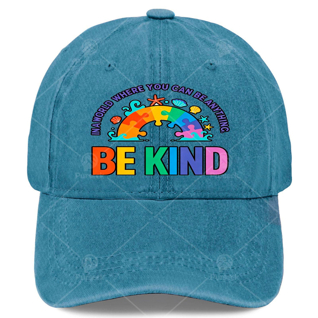 Autism Awareness Teacher Be Kind Why Fit in Doctor Cat Hat Baseball Hat
