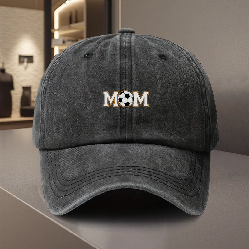 1pc Soccer Mom Baseball Cap - Adjustable Snapback Hat with Soccer Ball & MOM Lettering, Lightweight Polyester for Women, Sports, Camping, Soccer Games - All-Season Casual Mom Hat for Soccer Moms, Perfect Gift for Soccer Parents, Stylish Outdoor Cap with C