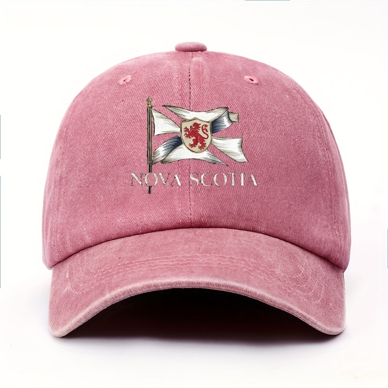 Nova Scotia Flag Baseball Cap - Lightweight, Adjustable, Vintage Style, Polyester, Hand Washable, Ideal for Outdoor And Casual Wear, Daily Cap | Vintage Style Cap | Lightweight