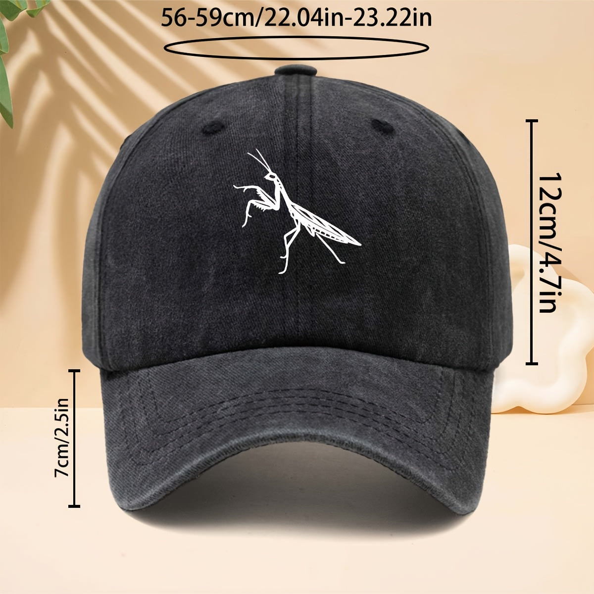 Men' & Women' Praying Mantis Print Trucker Hat - Adjustable Soft-Top Cap with Insect Design, Curved Brim Suitable for Casual,, Parties, for All- Outdoor Wear, Hip-Hop Style for Trucking, Driving, Daily Use