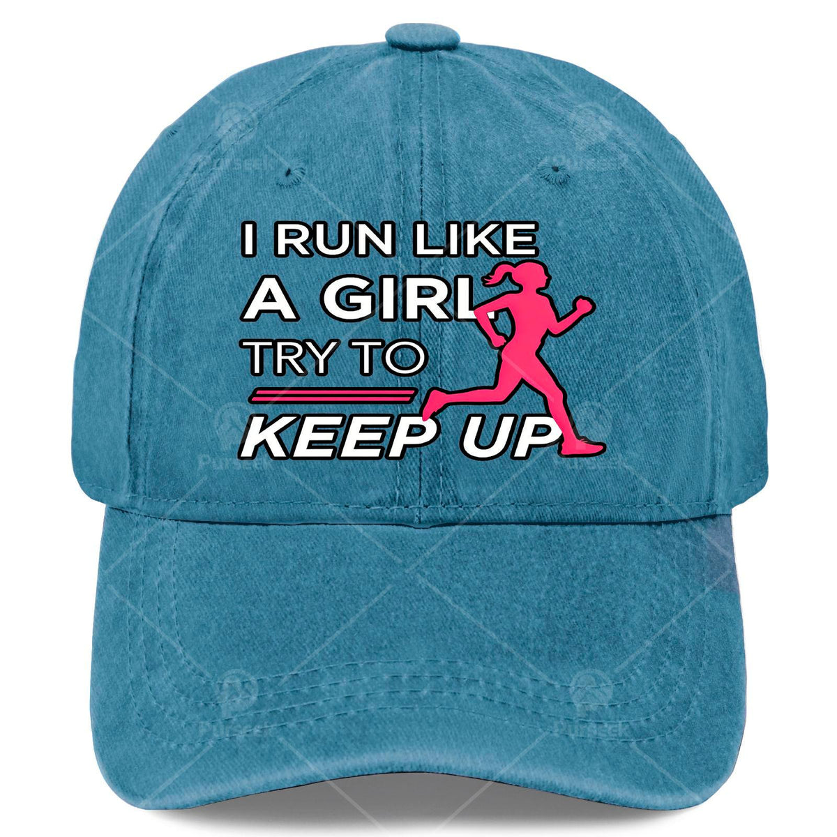 Female Runner I Run Like a Girl Trying to Keep Up with Baseball Cap Unisex Aesthetic