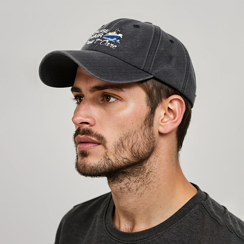 Unisex Polyester Baseball Cap by MAKEFGE, Featuring a Casual 'Hair Don'T Care' Print, Adjustable Hip-Hop Style with a Curved Brim, Perfect for Outdoor Sports And Truck Driving