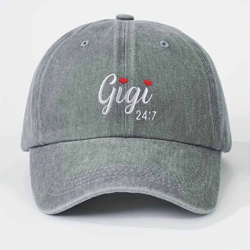 1pc GIGI Washable Baseball Cap, Unisex Trucker Hat, Breathable And Adjustable Golf Cap, Women'S Summer Fashion Curved Brim Cap, Unisex Y2K Couple Style