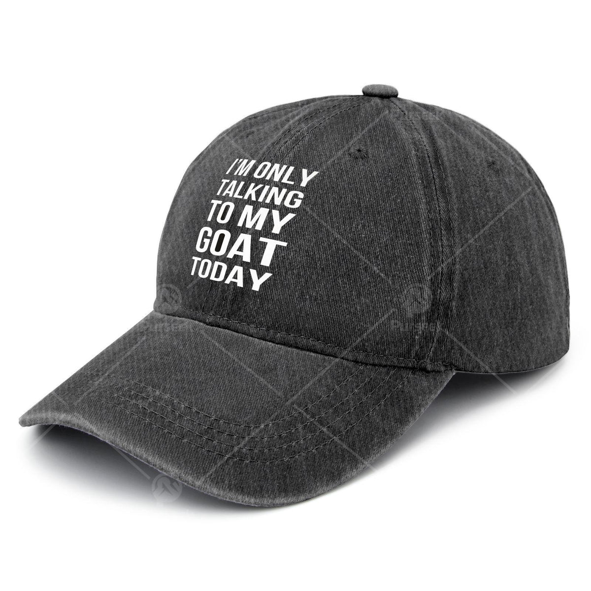 Im Solely Talking to My Goat Today Baseball Hat Unisex Classic Washed Distressed