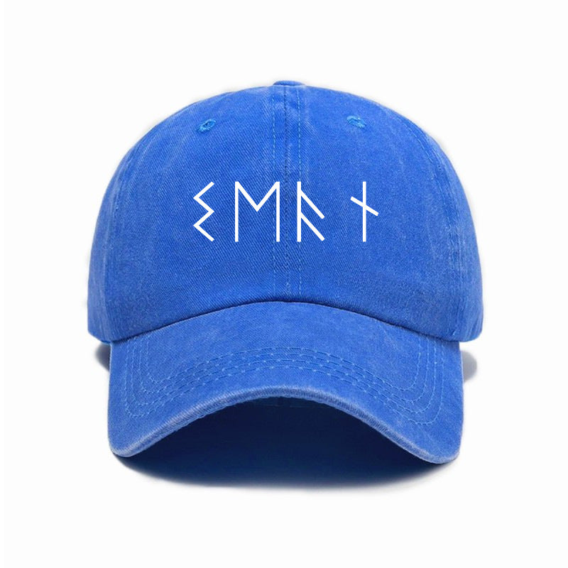 1 Top Water Washed Old Printed Baseball Cap Adult Versatile Easy Letter Popular Retro Printed Water Washed Old Soft Top Sunshade Baseball Cap for Men And Women