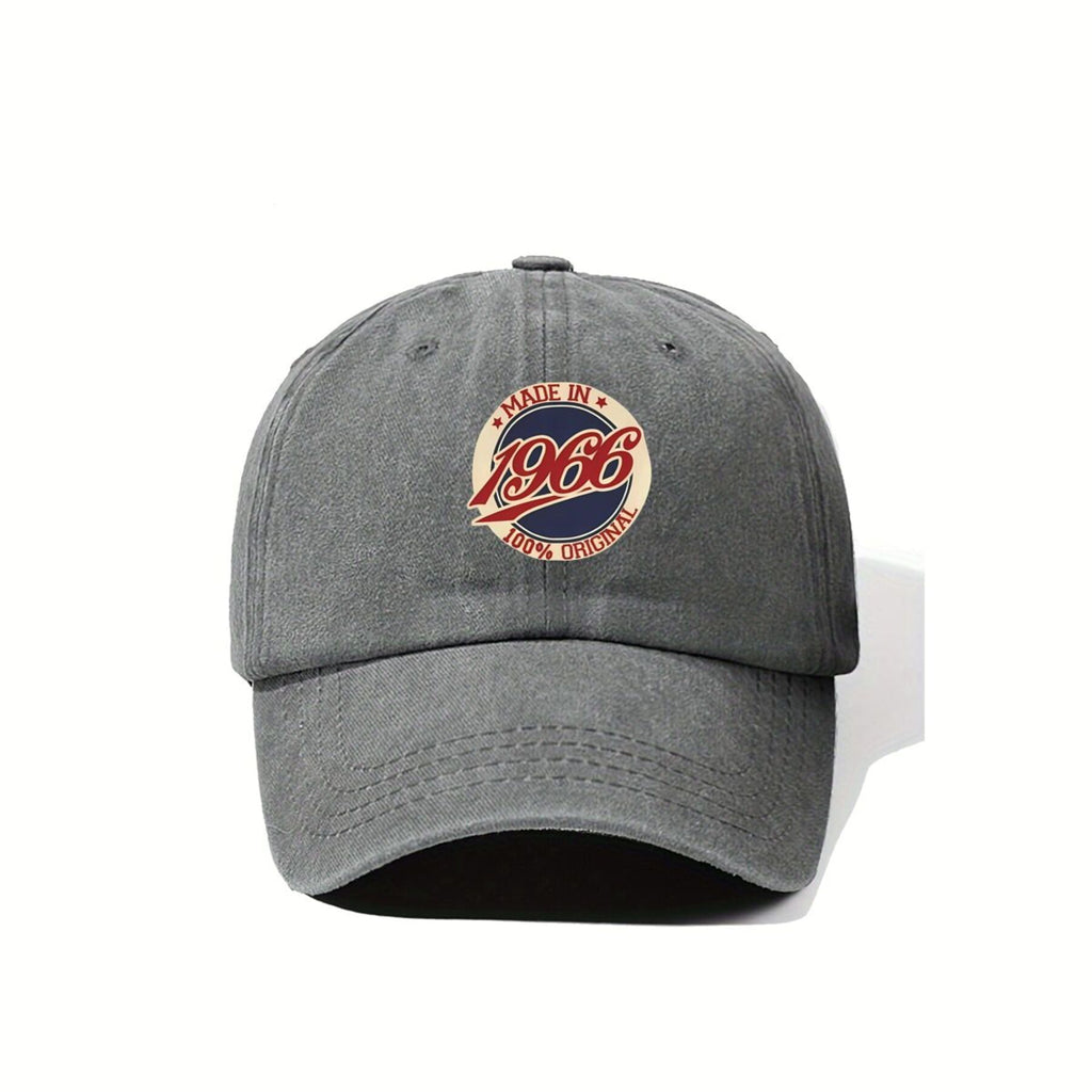 Made in 1966 Retro and Authentic Design Men's and Women's Outdoor Sun Baseball Cap Driving Hat Breathable Sun Hat Fishing Sports Duckbill Cap with Print