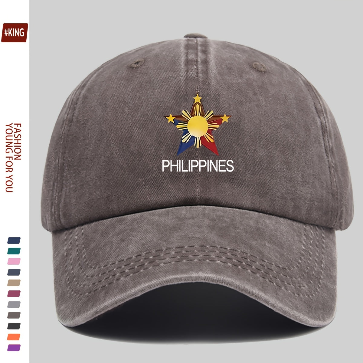 Retro Urban Star Print Baseball Cap - Filipino Special Pattern Breathable Adjustable Unisex Beach Hat | Essential for City Riders, Skaters, And Campers | Ideal Gift for Teenagers And Adults, 1pc