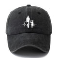 A Unisex Fashionable "Guardian Hand-in-Hand" Baseball Cap, Featuring a Classic Vintage Washed Lightweight Curved-brim Design. Suitable for Outdoor Vacations, Travel, Camping, and Other Casual Occasions. Also Works as a Hip-hop Cap for Holiday