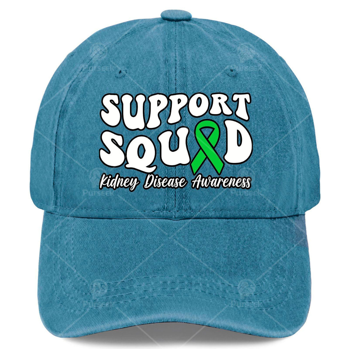 Unisex Baseball with a Green Ribbon for Kidney Disease Awareness Support