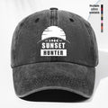 Unisex Sunset SUN SET Printed Washed Vintage Baseball Cap Fashion Men Women Sun Hat Outdoor Cap Adjustable Size Trucker Hat Suitable for All Seasons Daily Wear
