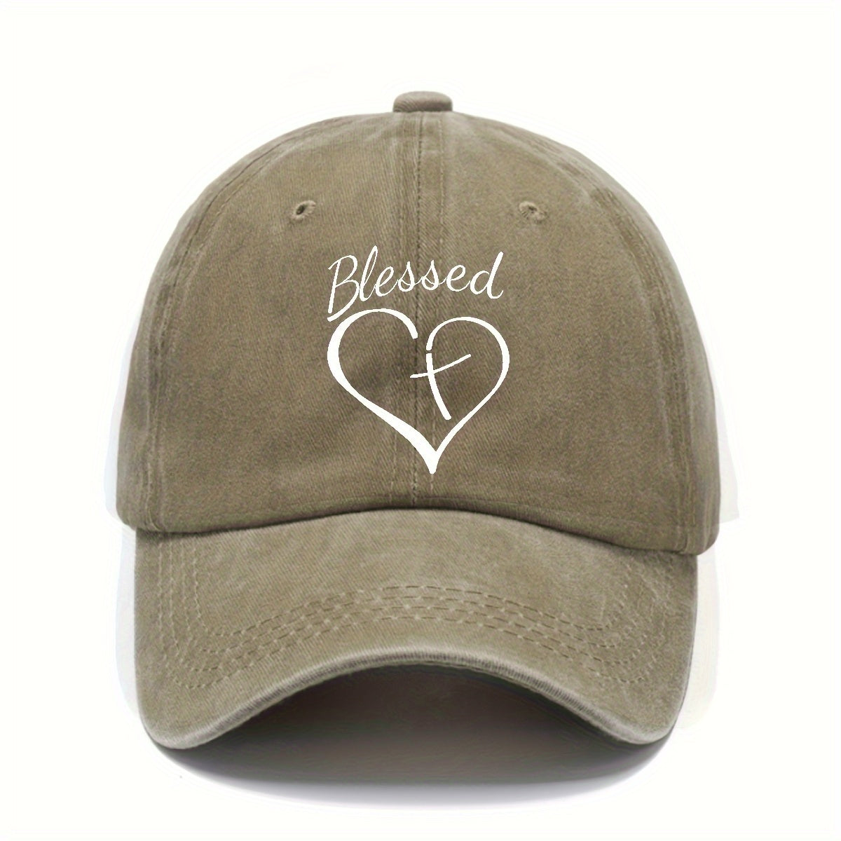 Vintage Washed Distressed Adjustable Dad Cap, Lightweight Fashion Sun Hat with Print