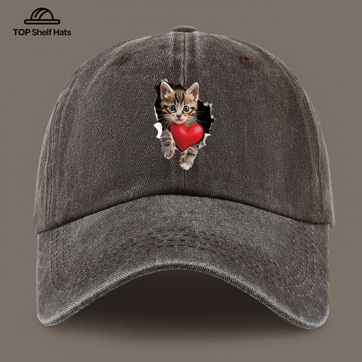 1pc Kitten Print Baseball Cap for Women & Men - Adjustable Snapback, Lightweight Breathable Suitable for Beach, Hiking, Fishing, Daily Wear - Cute Kitten Cap for Outdoor Sports, Gifts for Birthdays, Valentines, for &