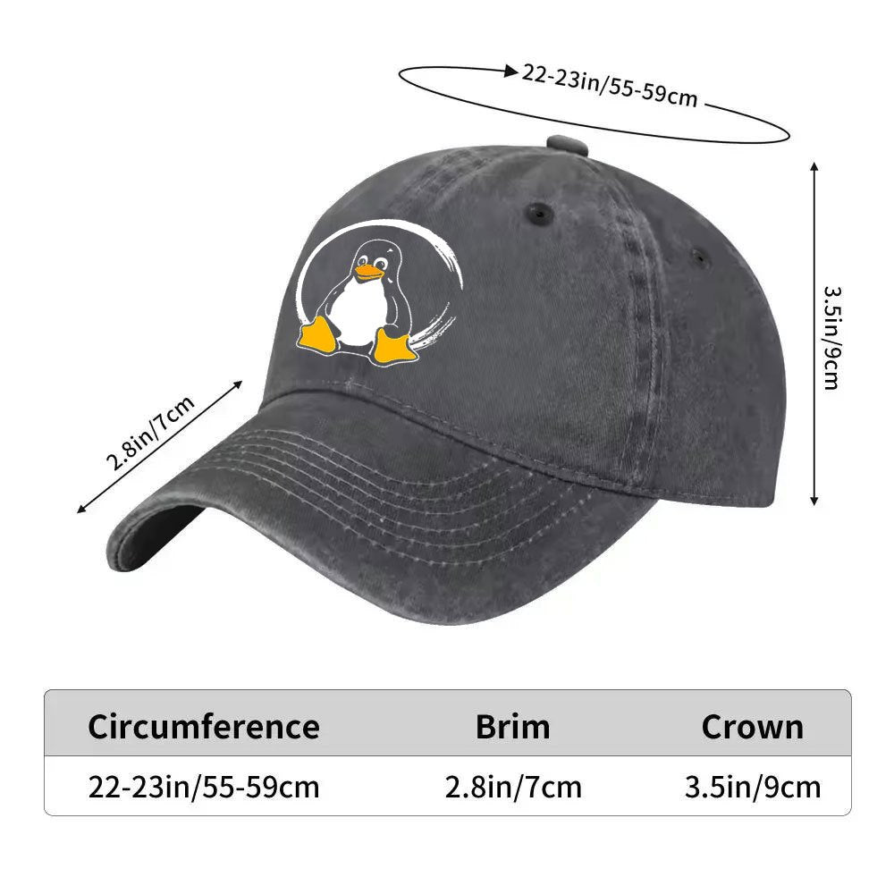 Versatile Casual Linux Baseball Cap with Adjustable Design, Suitable for Outdoor Sports And Everyday Casual Wear, a Casual Street Hat for Casual Outfits