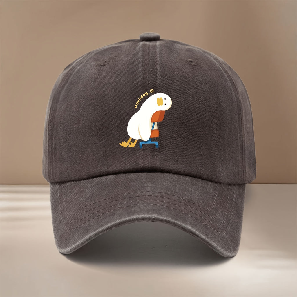 This Is a Baseball Cap Featuring a Design of a Lazy Duck for Work, Lightweight And Adjustable in Size, Suitable for Both Men And Women. It'S a Trendy And Casual Duckbill Hat Perfect for Outdoor Sports, Gatherings, And Camping