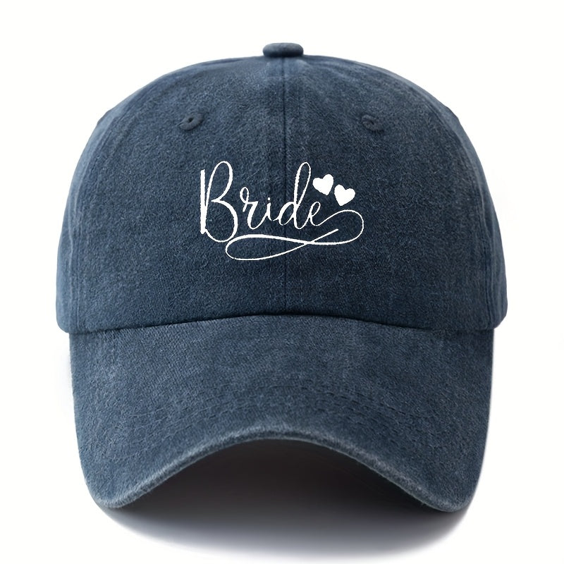 MAKEFGE Stylish Trucker Hat Suitable for Men & Women - Lightweight Polyester Bride & Groom Bride Graphic Cap, Casual Outdoor Wedding Party Hat, Versatile for Daily Wear & Special Events (Hand Washable)