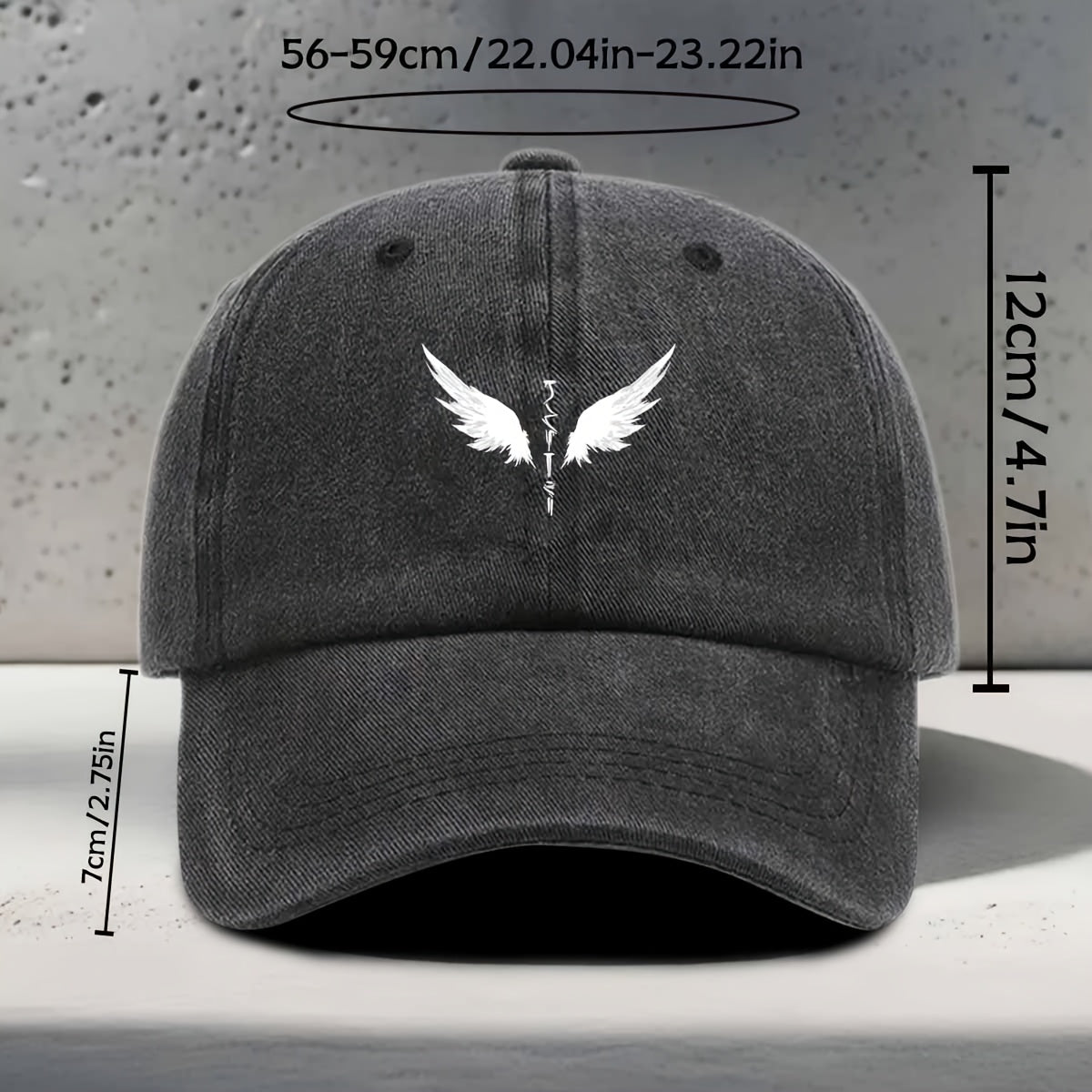 Women'S Baseball Cap with Wing Lines And Feather Texture Print, Mystical Dreamy Style for Daily Outings And Parties, Matching Curved Brim Hat Unisex Premium Comfortable 6-Panel Soft Top Cap Washable Adjustable