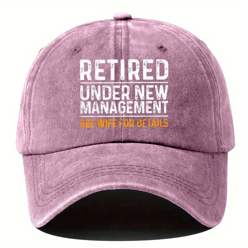 Vintage Washed Printed Baseball Cap, with Synthetic Gemstone Details, Unisex, Adjustable Size