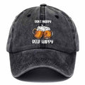 Men'S Casual Beer Baseball Cap - Featuring "Don'T Worry" And "Beer Joy" Prints, Paired with a Beer Cup Design, Perfect for Casual Wear, Outdoor Activities, And Camping. This Fun Hat Is a Sturdy Headwear Accessory