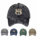 American Route 66 Logo Baseball Cap - Iconic Number 66 Suitable for Trips, Driving Vacations & Outdoor Adventures, Casual Retro Hat for &, Year-Round for Self-Driving Tours