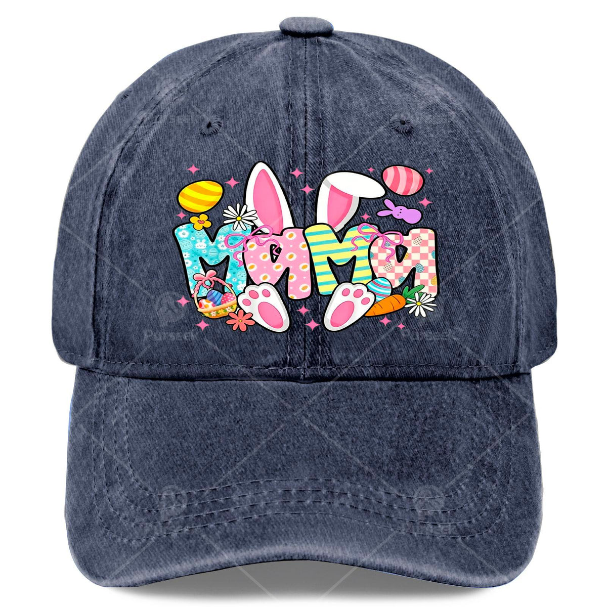 Easter Mama Bunny Ears Coquette Bow Easter Rabbit Baseball Hat Unisex Trendy