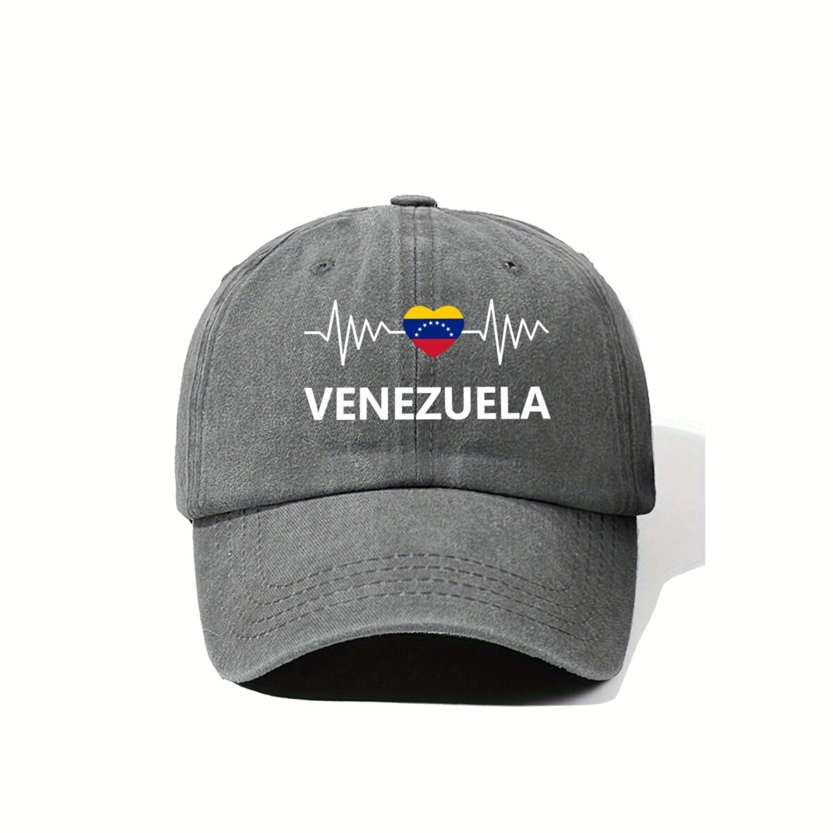 Vintage Unisex Hard Top Printed with Venezuelan Flag Design I 2026 New Vintage Duckbill Cap Washed Baseball Cap Men's Printed Outdoor Fashion Hat Unisex