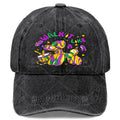 Womens Walk It Like a Dog Mardi Gras Louisiana Brushstroke Dog Baseball Hat