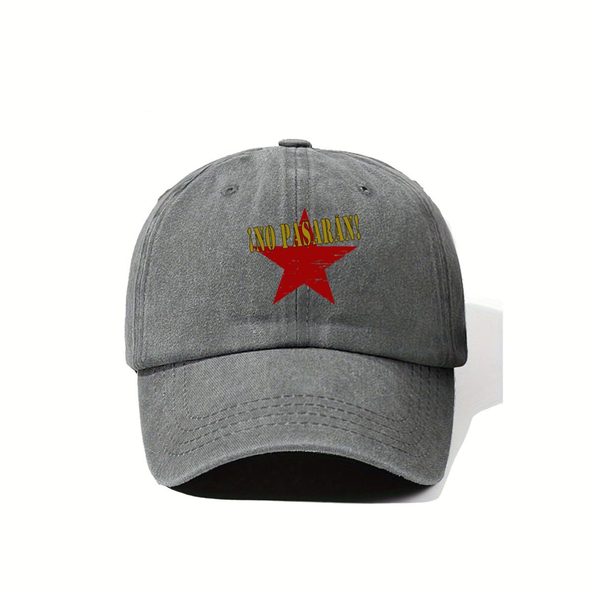 No Pass Political Themed Resistance Art 2026 New Vintage Duckbill Cap Washed Baseball Cap Men'S Printed Outdoor Fashion Hat Unisex