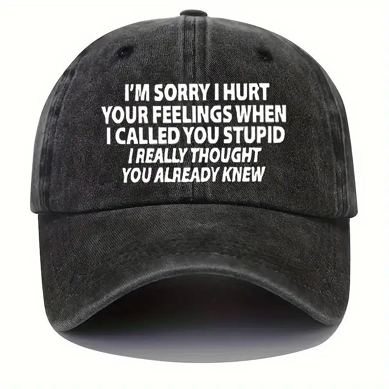 Vintage Washed Distressed Letter Print Baseball Cap with Retro Lettering & Adjustable Buckle Closure - Suitable for Outdoor Sports, Hiking, Casual Wear, Machine Washable Sun Hat Gift Choice for And