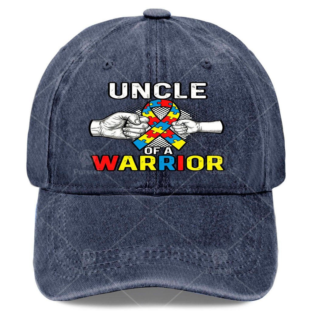 Autism Awareness Baseball with Puzzle Ribbon & Autist Warrior - Retro Unisex Hat Suitable for &, for Christmas, Games, 4th of, Casual Wear, Hand Washable Full-Body Print Autism Accessory