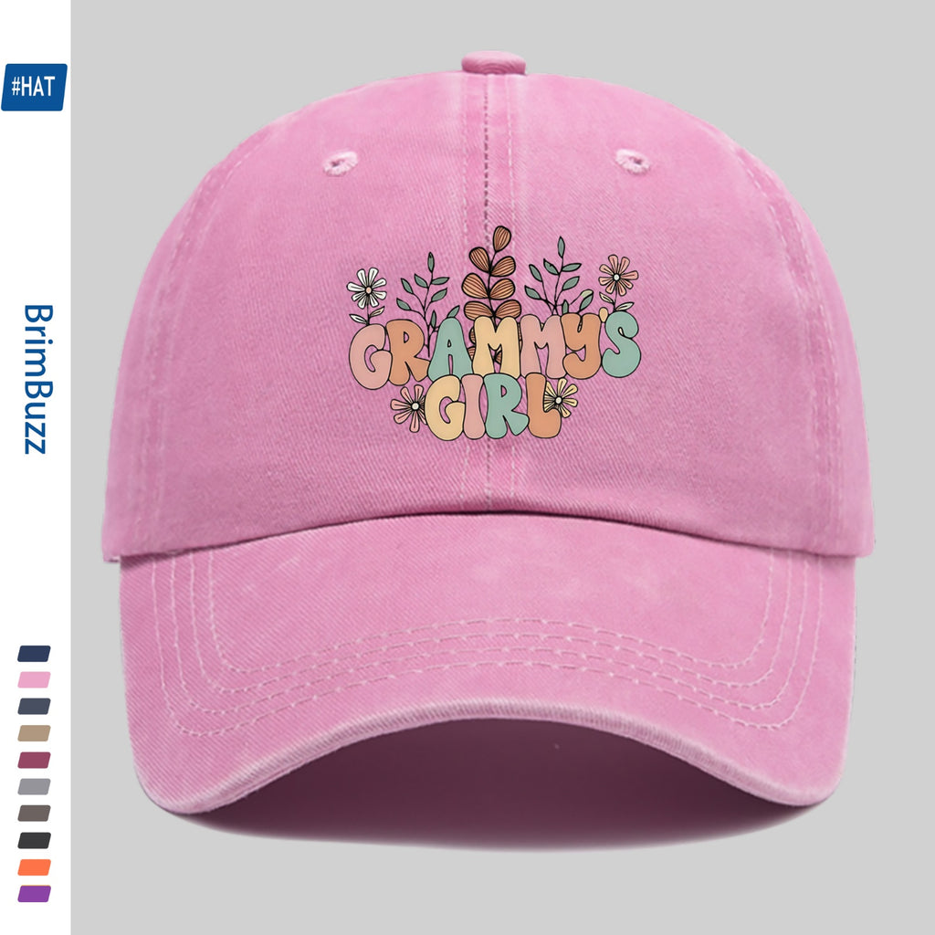 A Floral Letter GRAMMYS Printed Baseball Cap, Designed for Home and Leisure Decoration, a Sun Hat That Is Comfortable and Lightweight, Available in Multiple Colors, with Adjustable Buckle, Suitable as a Commuter Dad Hat, Vintage Accessory, Exquisite