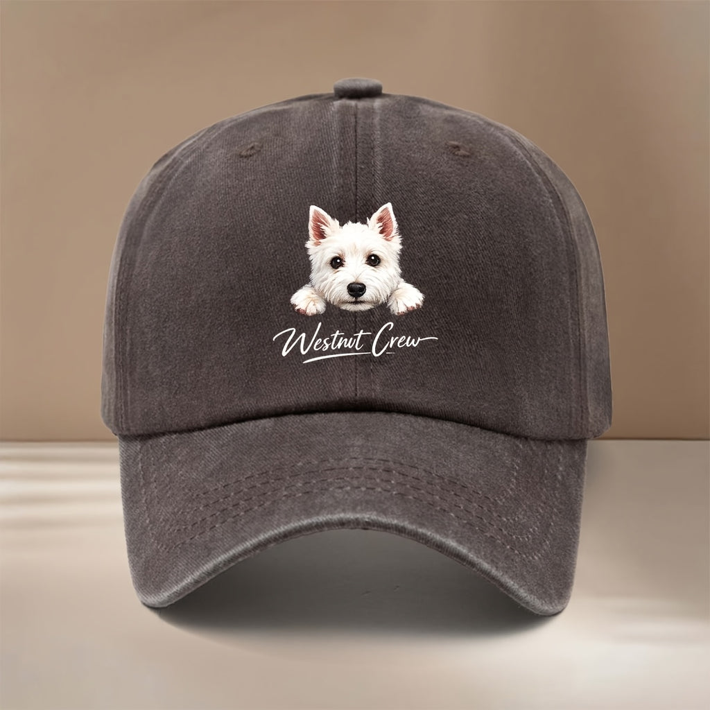 This Is a Westnut Crew Printed Baseball Cap, a Trendy, Comfortable, and Adjustable-sized Snapback Hat Suitable for Both Men and Women. It Is a Lightweight,  Curved-brim Hat Perfect for Outdoor Sports, Dinners, Camping, and Other Occasions