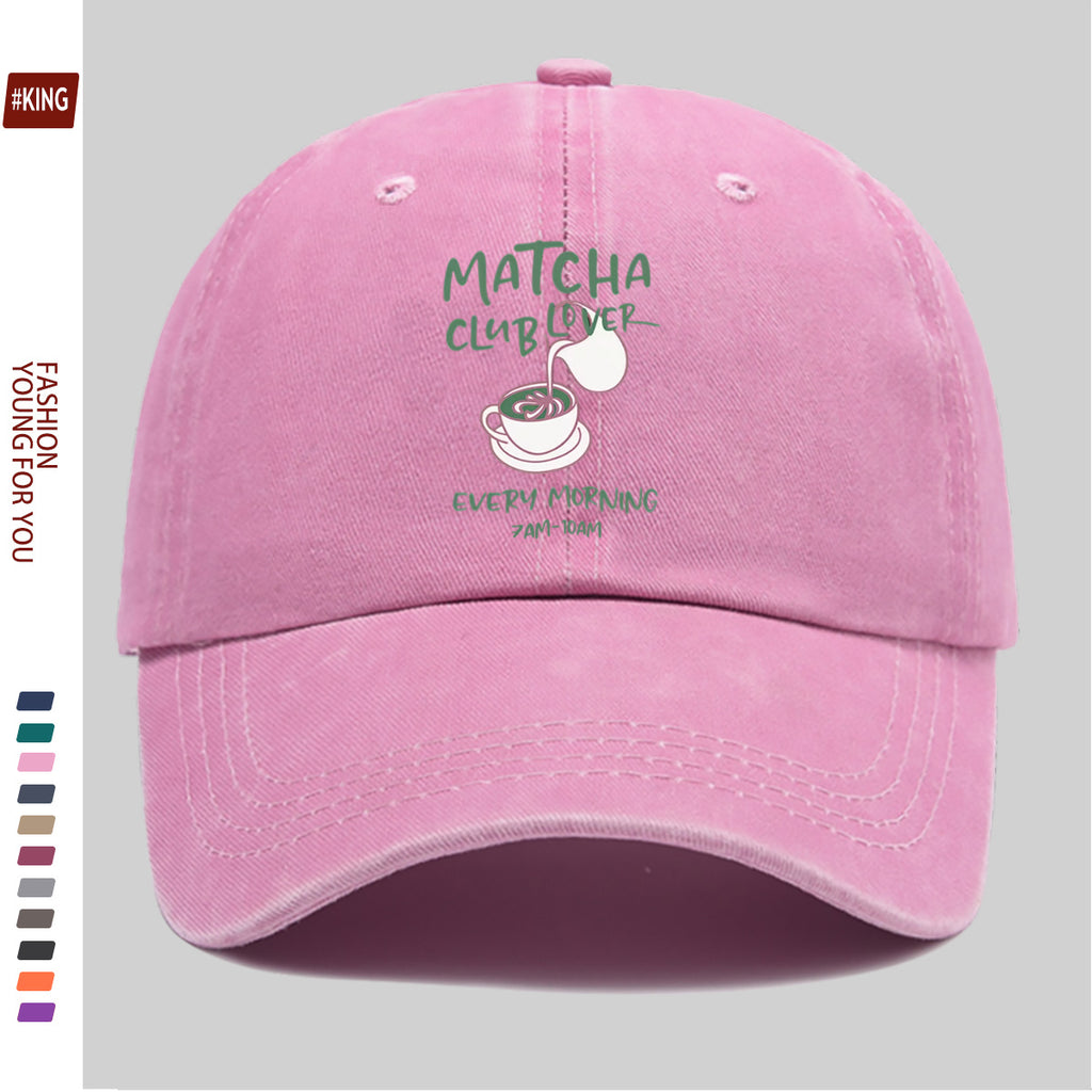 1pc Matcha Drink Pattern Printed Unisex Baseball Cap, Fashionable And Easy Versatile Urban Hat, Multifunctional Outdoor Sports Cap, Comfortable And Breathable Trucker PAPA Hat, Adjustable Outdoor Fishing Hat, Available in Multiple Colors