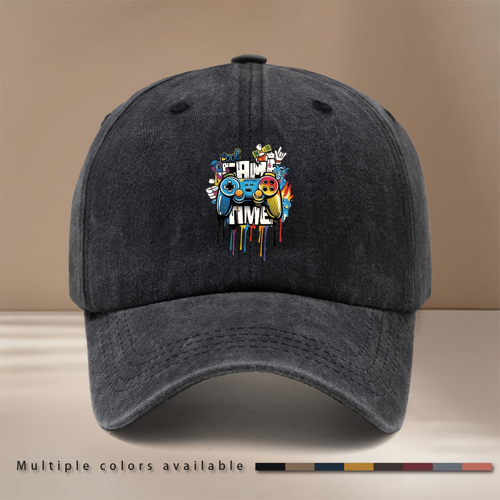 This Is a Comfortable And Stylish Baseball Cap Featuring a GAME TIME Design. It Has an Adjustable Size And Is Suitable for Both Men And Women. The Easy And Unique Duckbill Cap Is Perfect for Outdoor Sports, Gatherings, And Camping