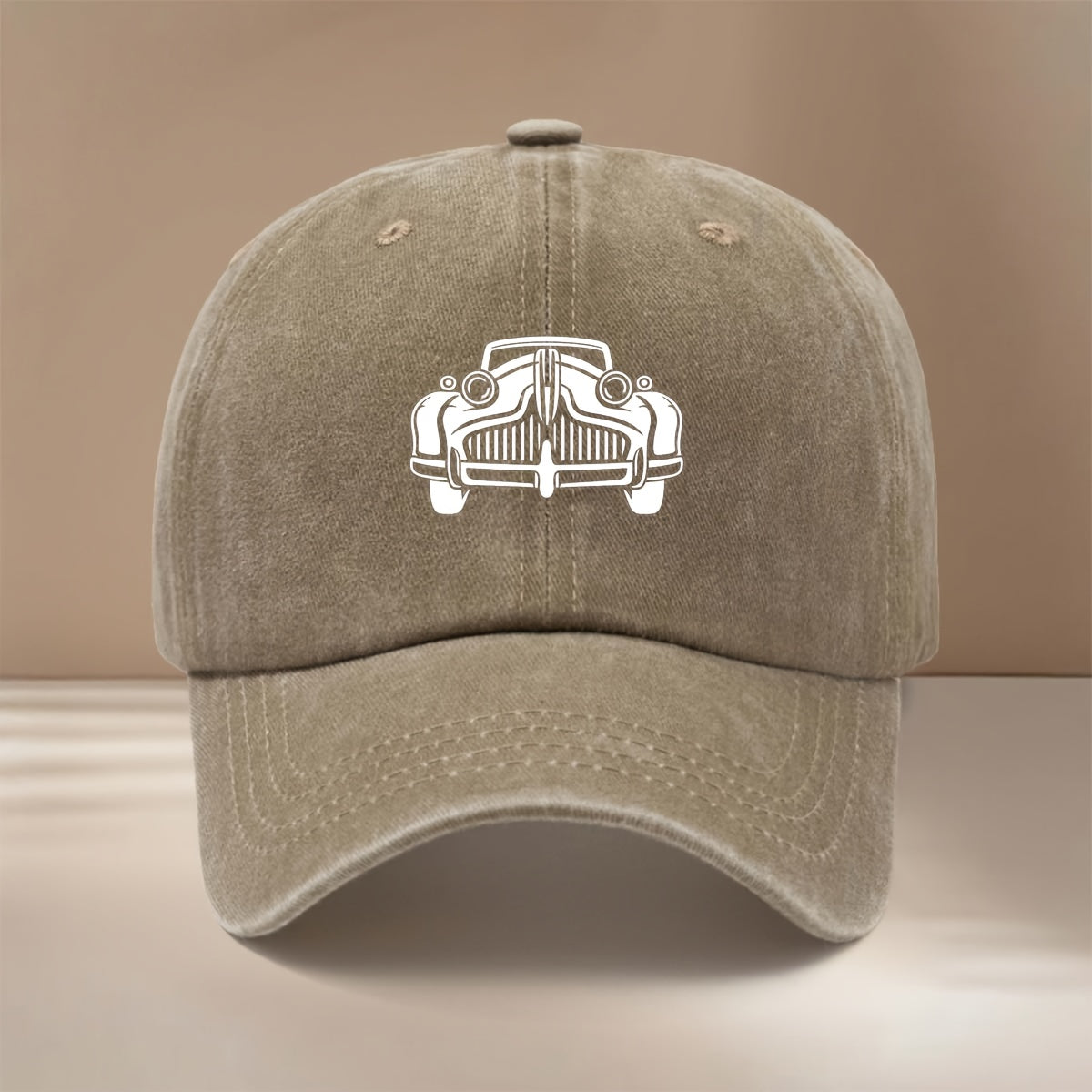 A Stylish Baseball Cap Featuring a Vintage Car Design, Suitable for Both Men And Women. This Comfortable And Lightweight Curved-Brim Hat Is Perfect for Gatherings And Camping