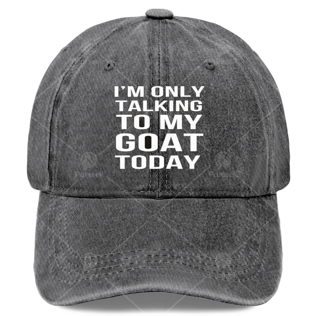 Im Solely Talking to My Goat Today Baseball Hat Unisex Classic Washed Distressed