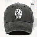 Unisex IT'S NEVER Printed Washed Vintage Baseball Cap Fashion Outdoor Hat Adjustable Brim Trucker Cap Suitable for All Seasons Daily Wear