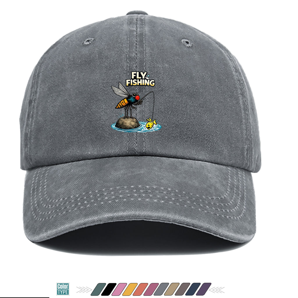 1pc Fun Insect Fishing Print Baseball Cap, Trendy Cartoon Pattern, Comfortable and Breathable Sun Hat, Stylish and  Unisex Design, Adjustable Size, Casual Streetwear Hat, Outdoor Fishing Hat, Travel and Vacation Hat, Versatile for Daily Outings